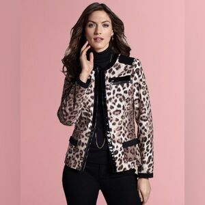Faux Patent Leopard Matilda Jacket- Size 2